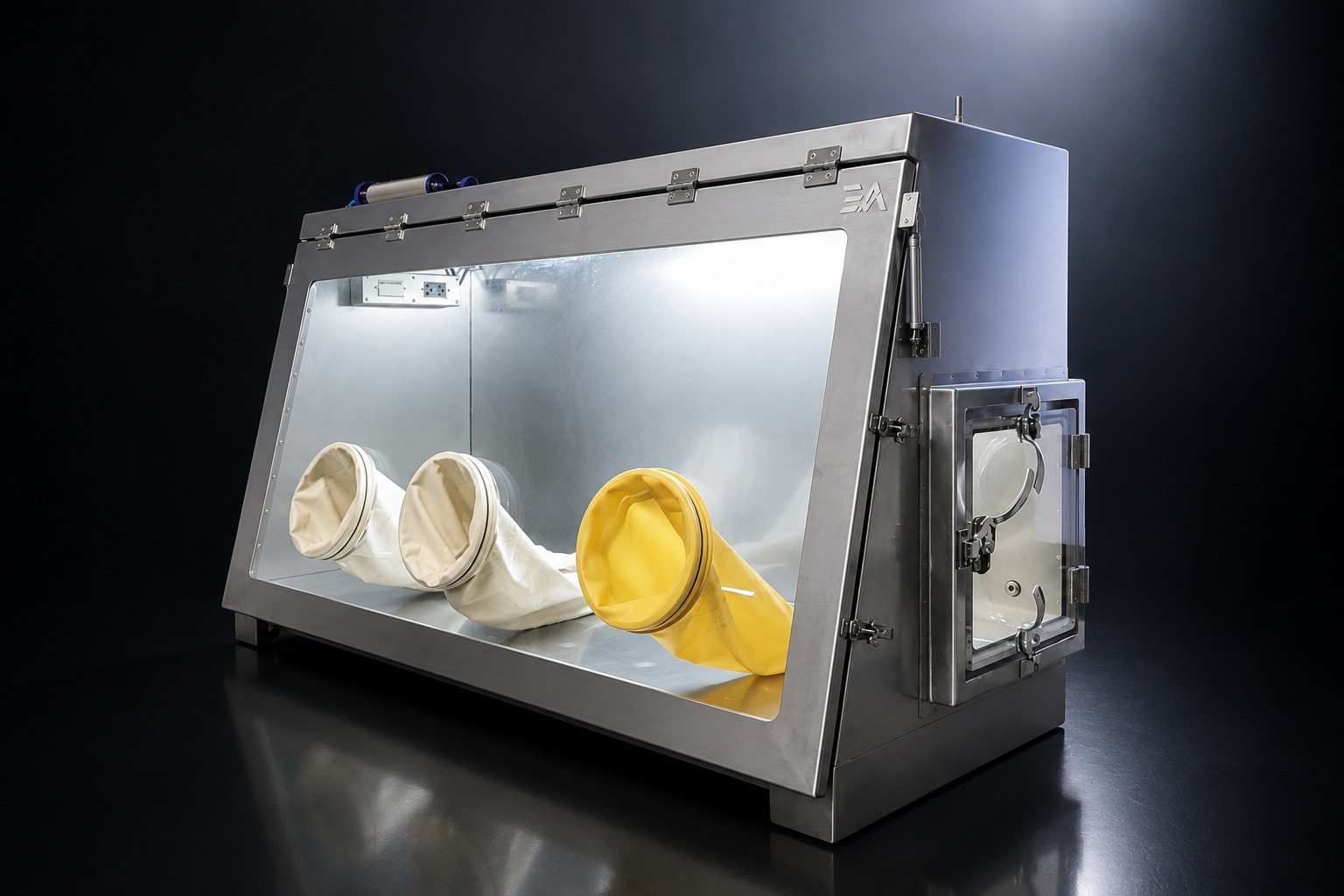 Stainless Steel Vacuum Glove Box 3 Port