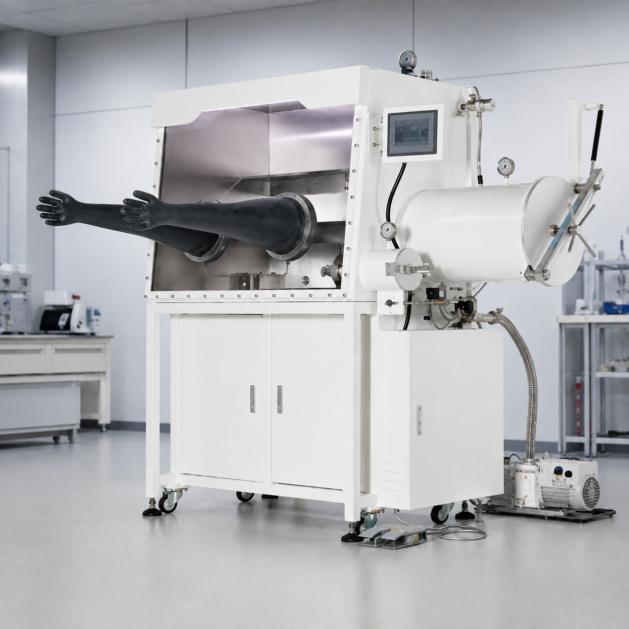 Stainless Steel Vacuum Glove Box 2 Port